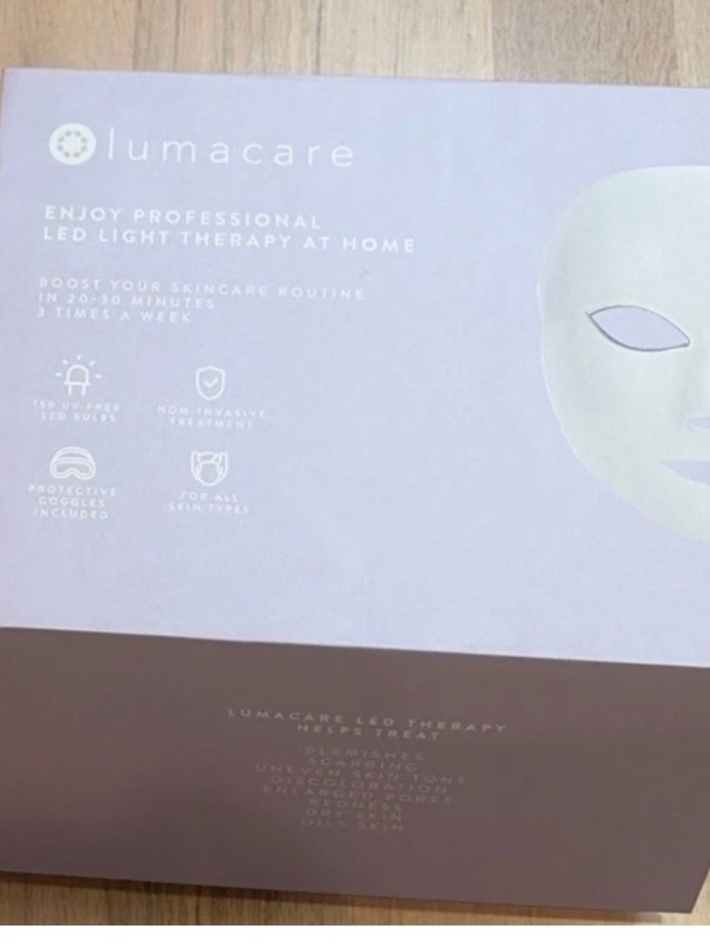 Lumacare Pink LED Light Therapy Mask for Women – Gentle Home Skincare